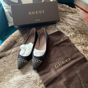 Gucci Nero black flat shoes new